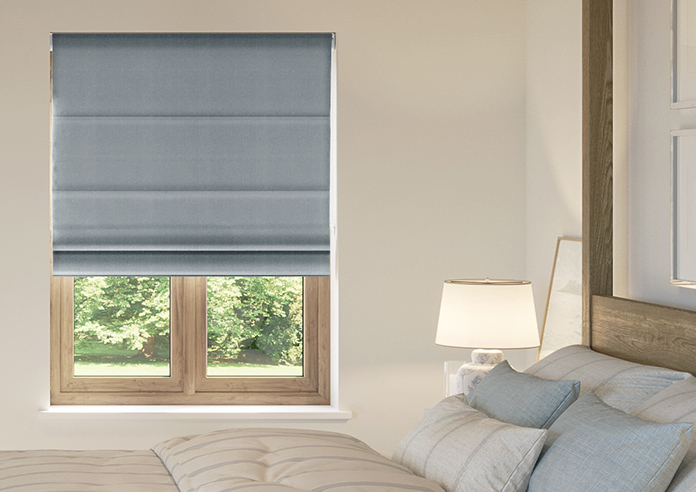 Soft Chevron, Lead Grey - Roman Blind - Image 3
